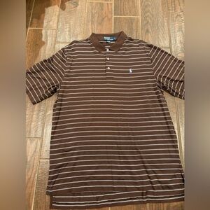 Polo by Ralph Lauren Brown Striped Men's Shirt size large